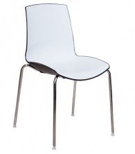 Now Bi Colour 4 Point Visitor Chair. White & White : White & Black : White & Red